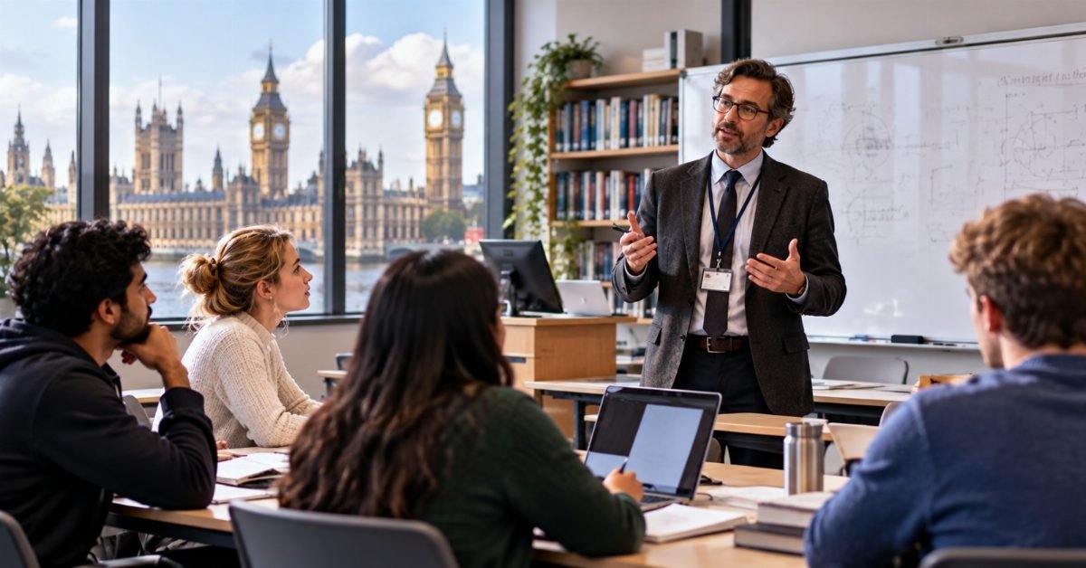 A UK university campus building where sessional teaching staff are recruited by department