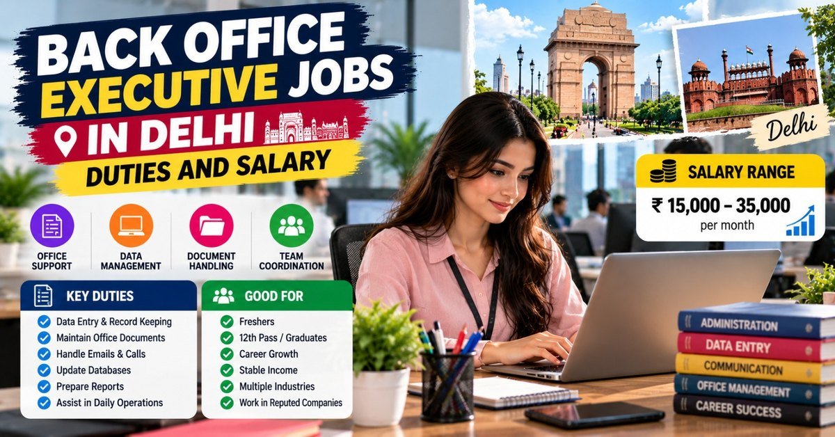 Back Office Executive Jobs in Delhi: Duties and Salary