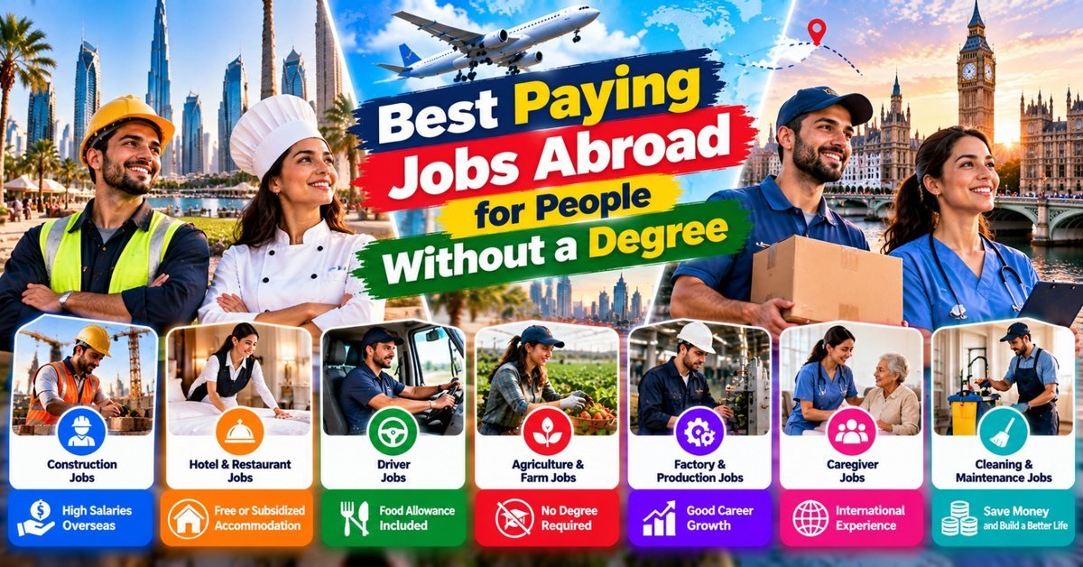 Best Paying Jobs Abroad for People Without a Degree
