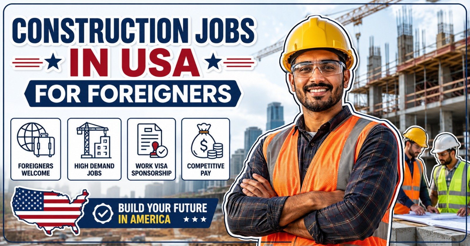 Construction Jobs in USA for Foreigners