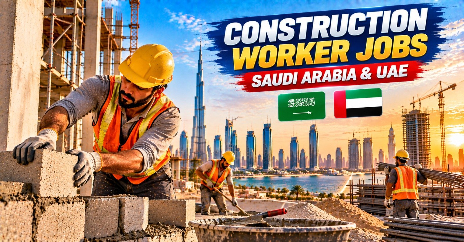 Construction Labourer Jobs in Dubai and Saudi Arabia