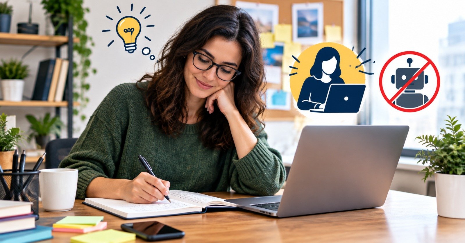 A copywriter drafting campaign and landing page copy for a US brand