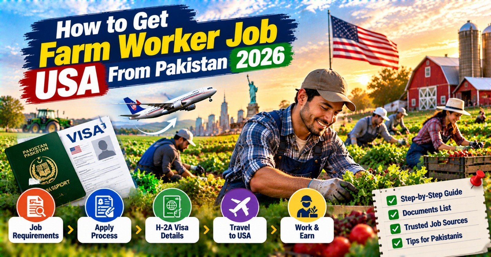 How to Get a Farm Worker Job in USA From Pakistan: Step-by-Step Guide (2026)