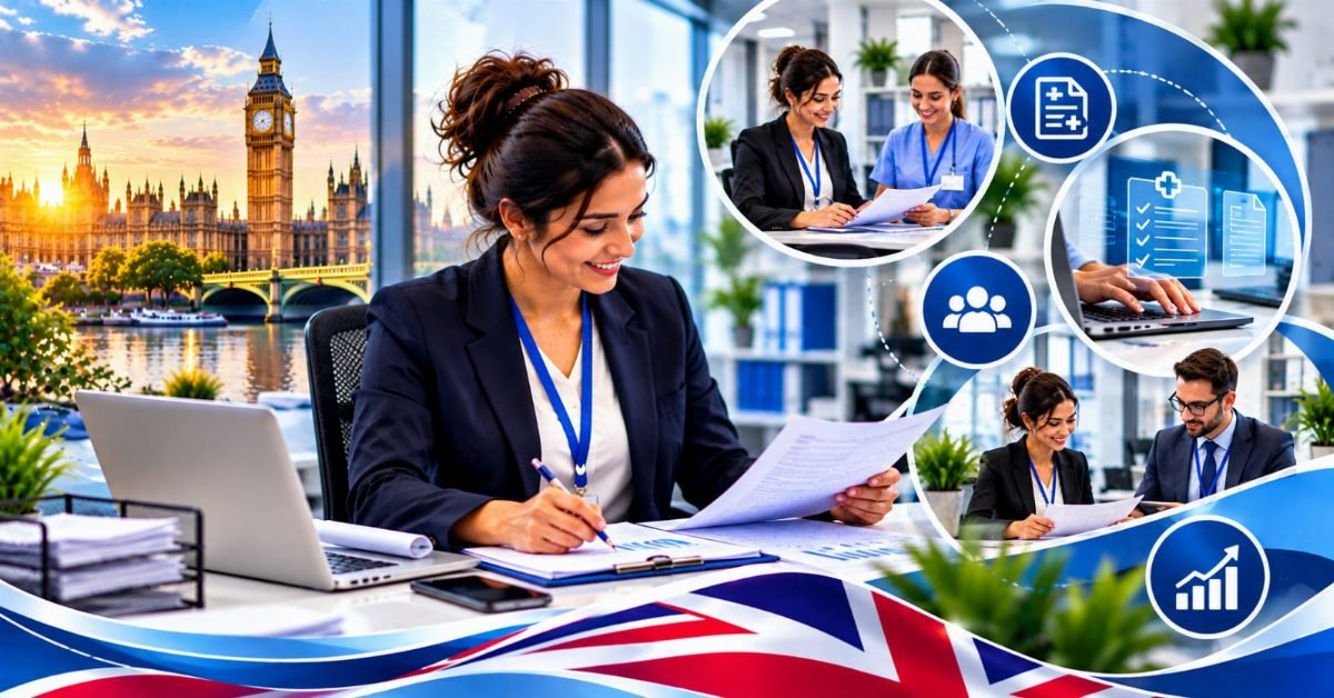 Healthcare administrator managing hospital records and reporting