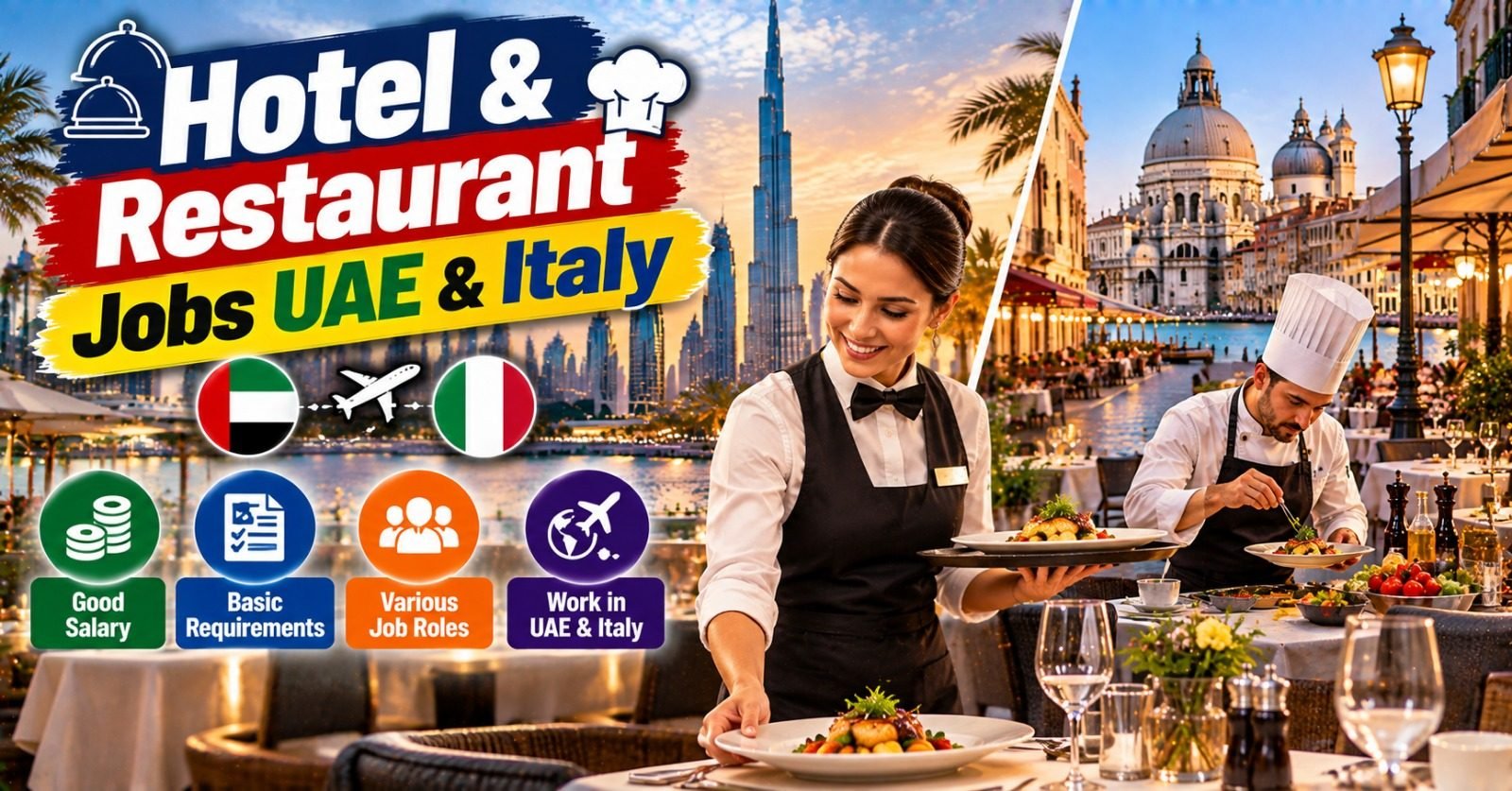 Hotel and Restaurant Jobs in the UAE and Italy
