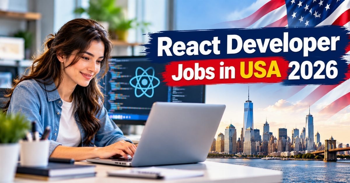 Completing a React developer job application in the United States