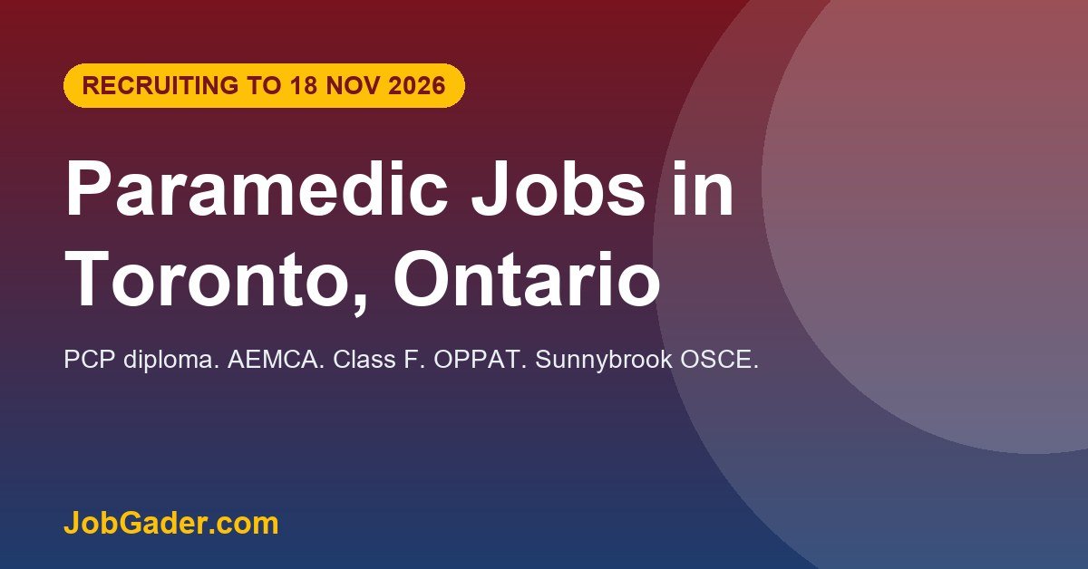Paramedic Jobs in Toronto, Ontario: Training and Certification Path