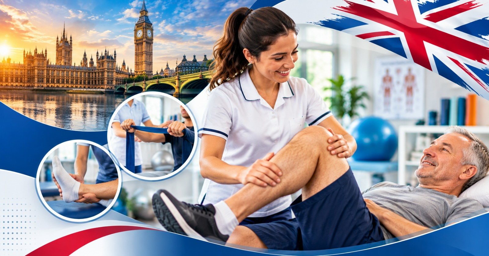 Physiotherapy department equipment and treatment area used by assistants and support workers