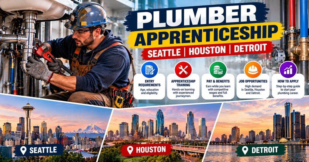Plumber Apprenticeship in Seattle, Houston, and Detroit
