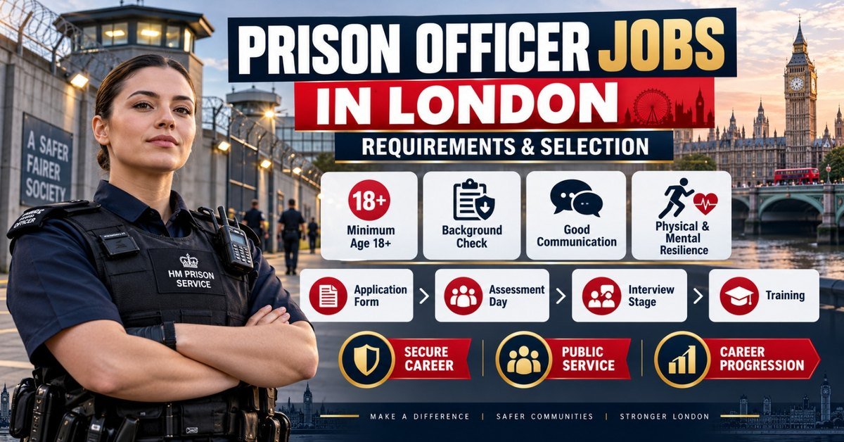 Prison Officer Jobs in London, England: Requirements and Selection Process