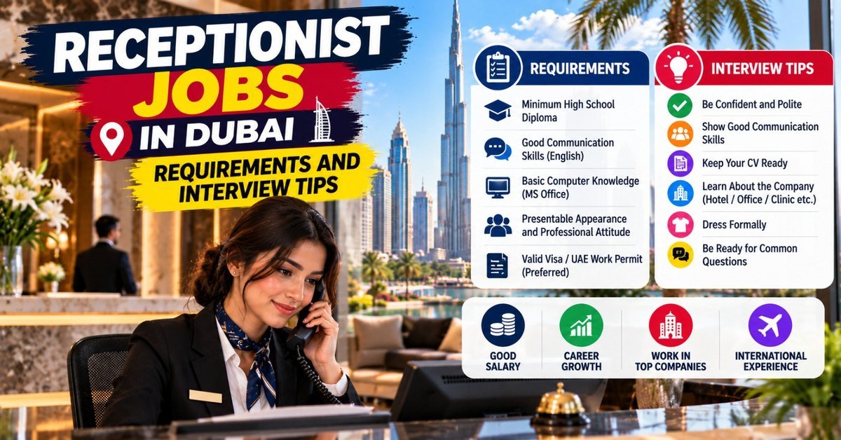 Receptionist Jobs in Dubai, UAE: Requirements and Interview Tips