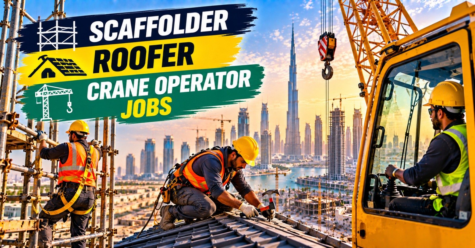 Scaffolder, Roofer and Crane Operator Jobs Abroad