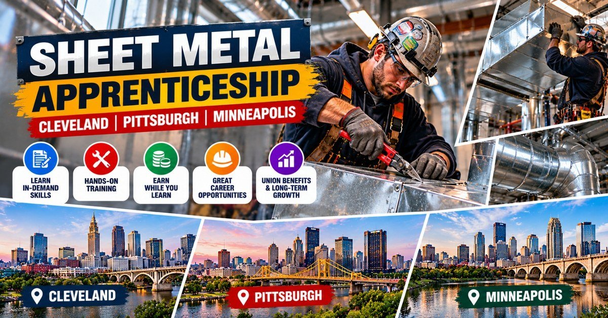 Sheet Metal Apprenticeship in Cleveland, Pittsburgh, and Minneapolis