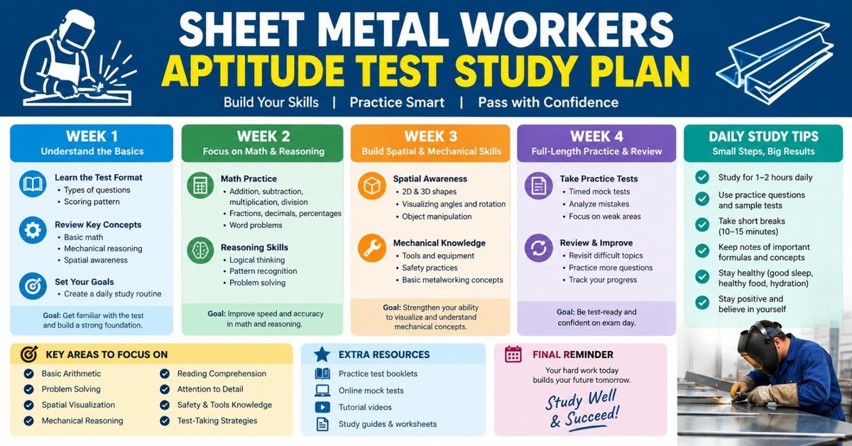 Sheet Metal Aptitude Test: Sections, Tips, Study Plan