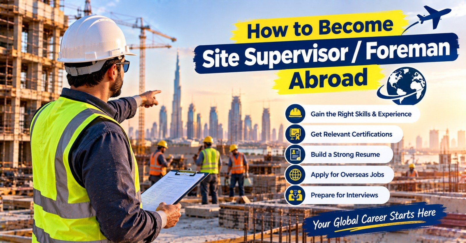 How to Become a Site Supervisor or Foreman Abroad